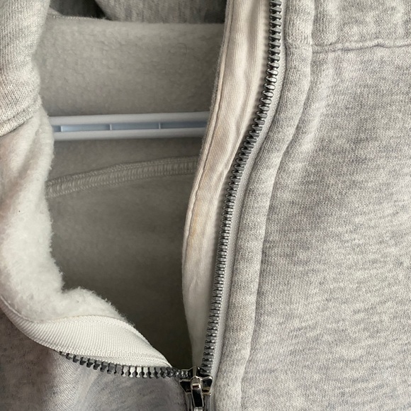 Scuba oversized half zip hoodie Heather ultra light grey - Picture 5 of 5